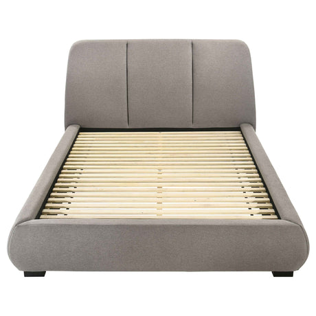 Mokena Taupe 46-inch Upholstered Queen Platform Bed by Coaster at Eve Furniture