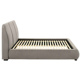 Mokena Taupe 46-inch Upholstered Queen Platform Bed by Coaster at Eve Furniture
