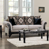 Molfetta Light Brown/Black Sofa by Furniture of America at Eve Furniture