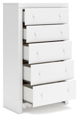 Mollviney White Chest of Drawers by Ashley at Eve Furniture