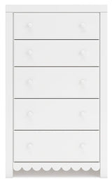 Mollviney White Chest of Drawers by Ashley at Eve Furniture