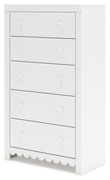 Mollviney White Chest of Drawers by Ashley at Eve Furniture