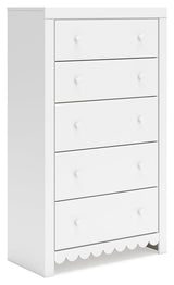 Mollviney White Chest of Drawers by Ashley at Eve Furniture