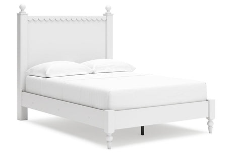 Mollviney White Full Panel Bed by Ashley at Eve Furniture