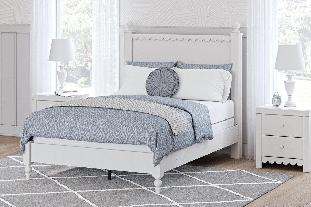 Mollviney White Full Panel Bed by Ashley at Eve Furniture