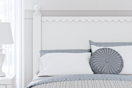 Mollviney White Full Panel Bed by Ashley at Eve Furniture