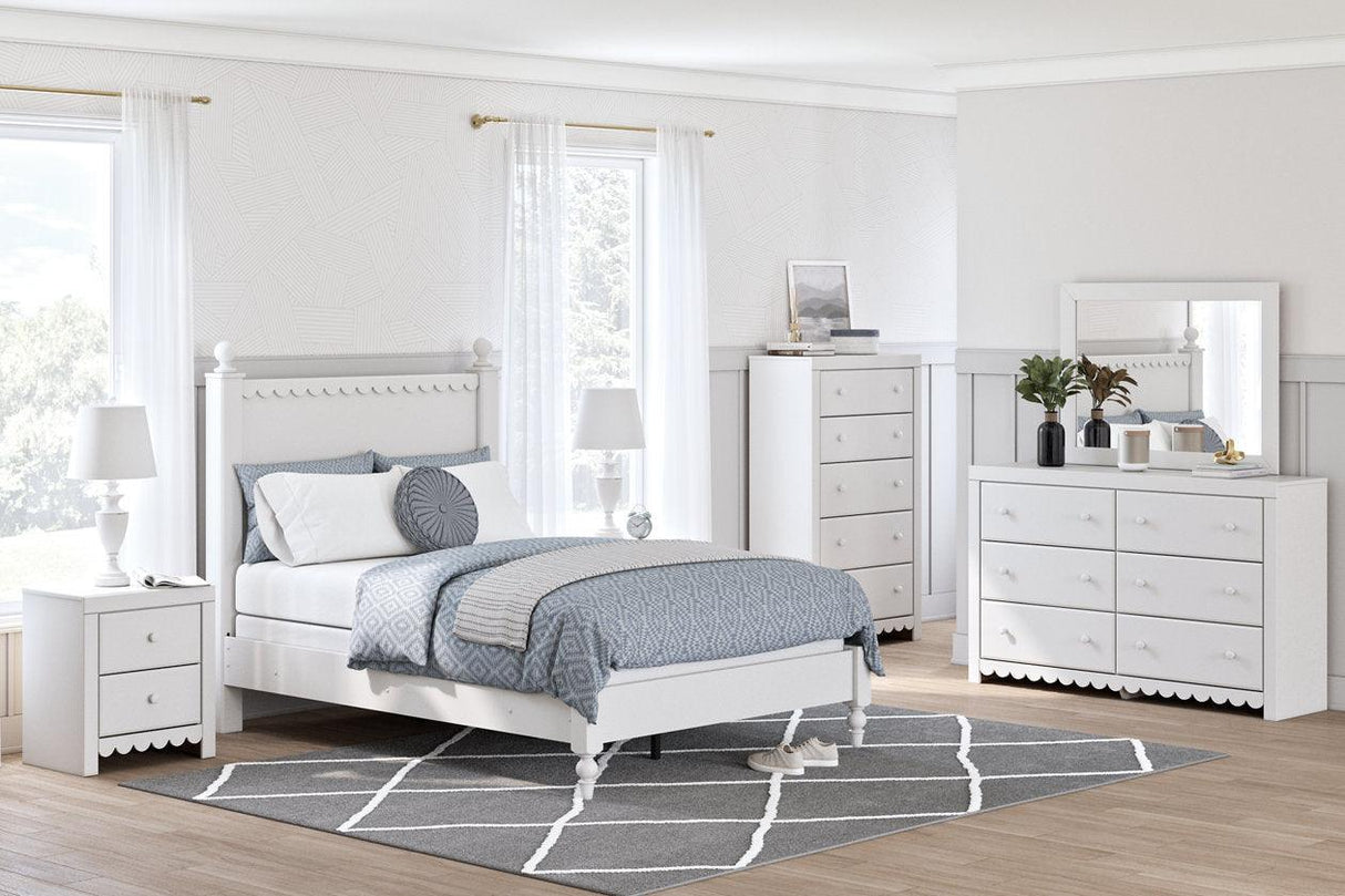 Mollviney White Full Panel Bed by Ashley at Eve Furniture