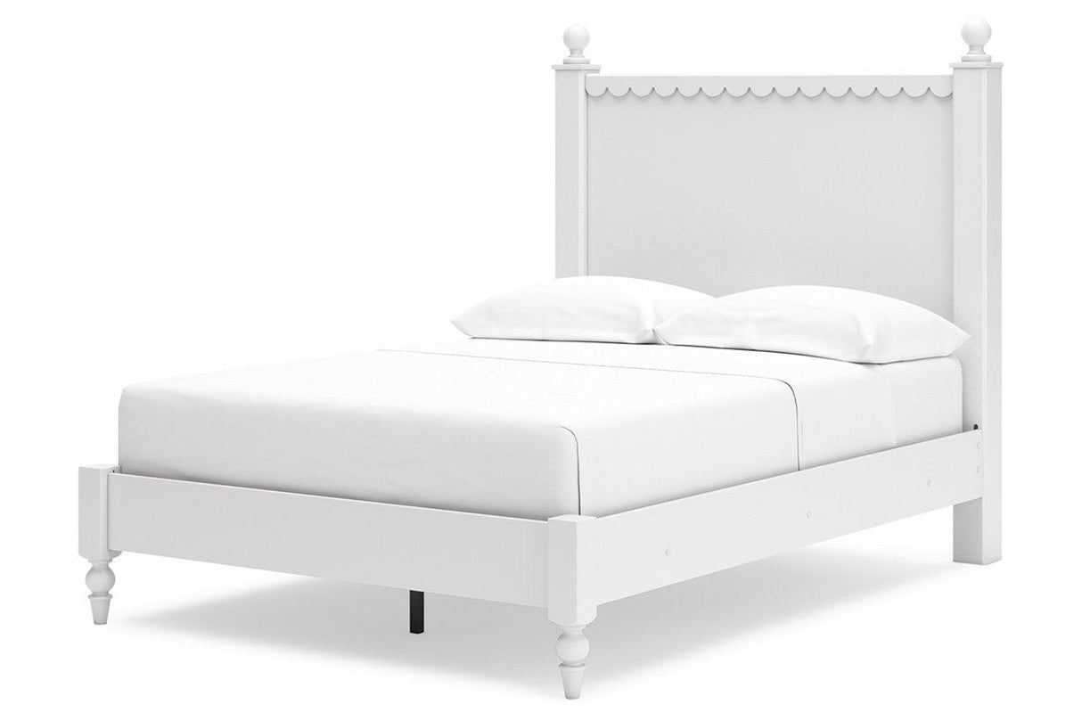Mollviney White Full Panel Bed by Ashley at Eve Furniture