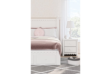 Mollviney White Full Storage Panel Bed by Ashley at Eve Furniture