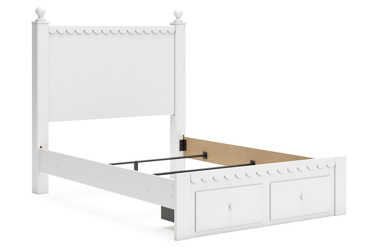 Mollviney White Full Storage Panel Bed by Ashley at Eve Furniture