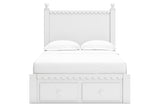Mollviney White Full Storage Panel Bed by Ashley at Eve Furniture