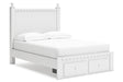 Mollviney White Full Storage Panel Bed by Ashley at Eve Furniture