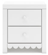 Mollviney White Nightstand