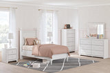 Mollviney White Twin Panel Bed by Ashley at Eve Furniture