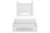Mollviney White Twin Panel Bed by Ashley at Eve Furniture