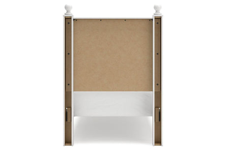Mollviney White Twin Panel Bed by Ashley at Eve Furniture