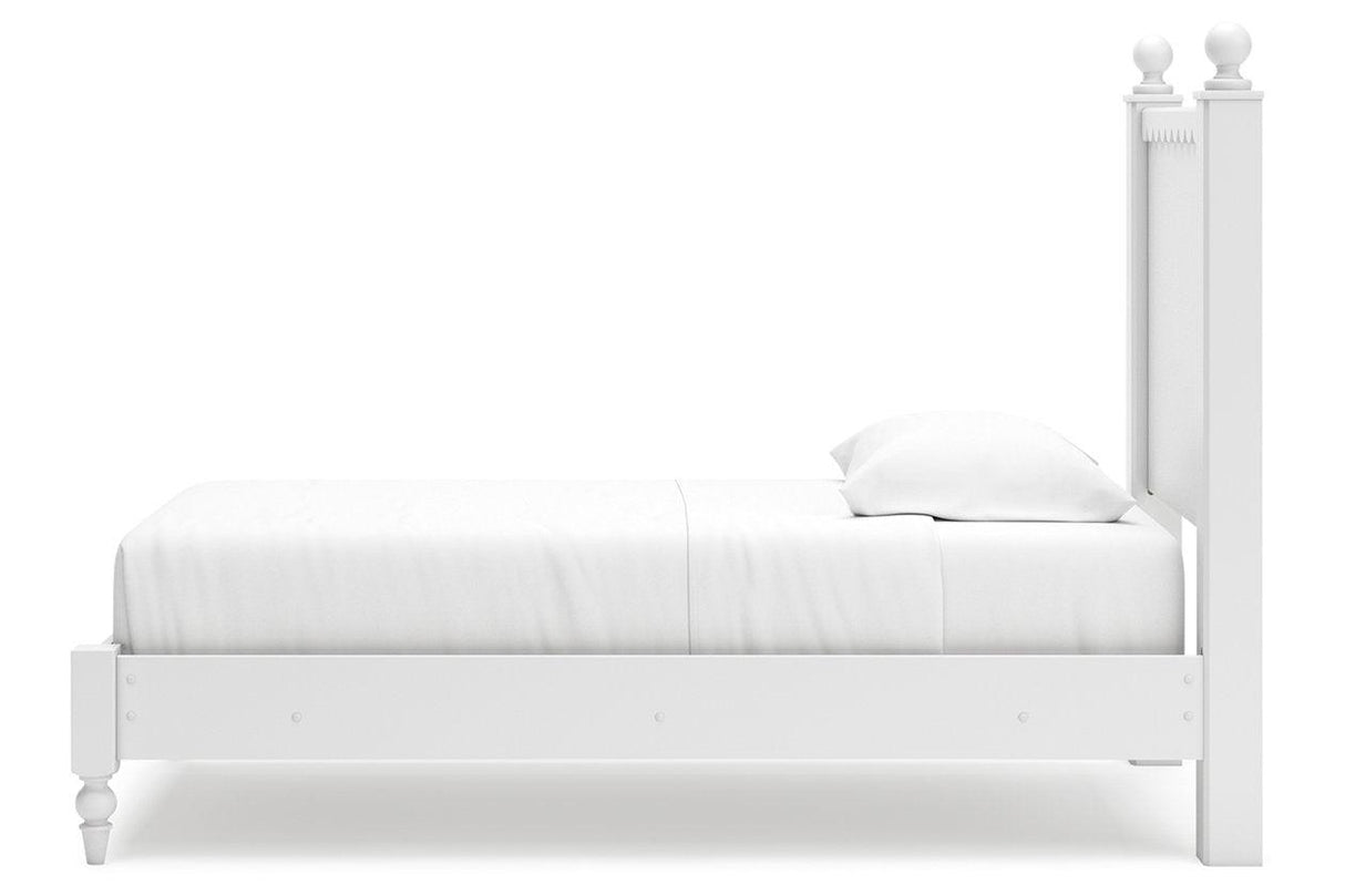 Mollviney White Twin Panel Bed by Ashley at Eve Furniture