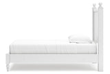 Mollviney White Twin Panel Bed by Ashley at Eve Furniture