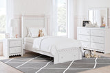 Mollviney White Twin Panel Storage Bed by Ashley at Eve Furniture