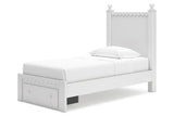 Mollviney White Twin Panel Storage Bed by Ashley at Eve Furniture