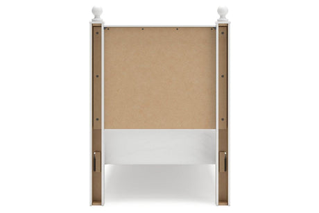 Mollviney White Twin Panel Storage Bed by Ashley at Eve Furniture