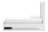 Mollviney White Twin Panel Storage Bed by Ashley at Eve Furniture