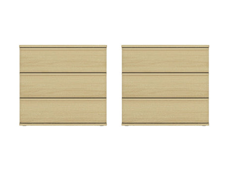 Molly Nightstand in Natural Oak (set of 2) by Manhattan Comfort at Eve Furniture