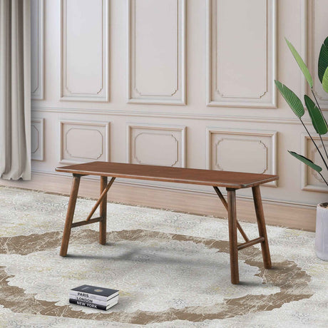 Molly Walnut Solid Wood Bench by Ashcroft Furniture at Eve Furniture