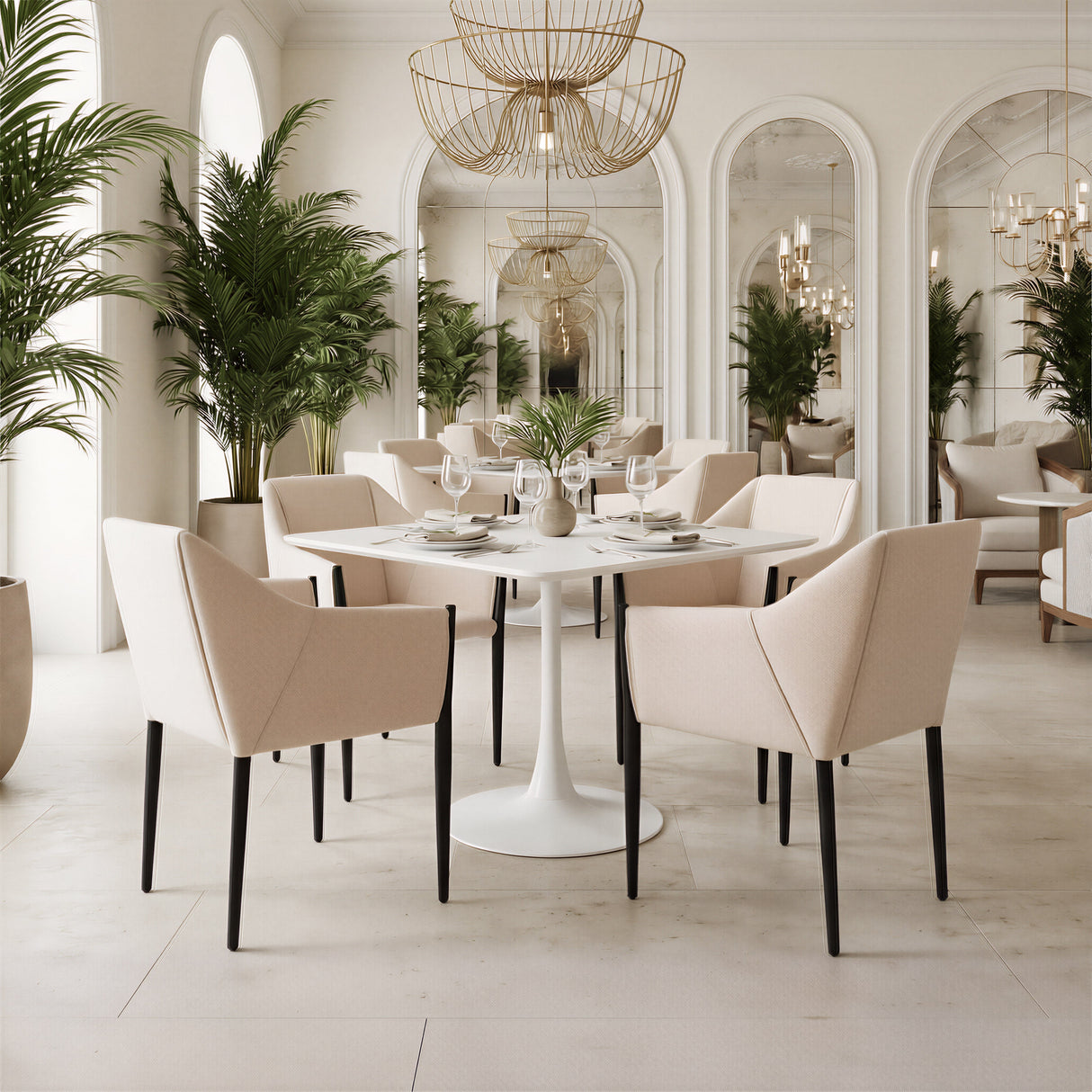 Molly White Dining Table by Zuomod at Eve Furniture