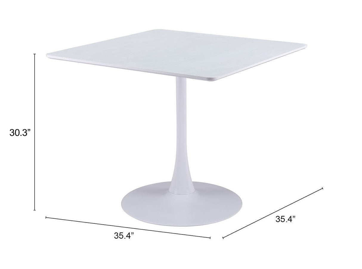 Molly White Dining Table by Zuomod at Eve Furniture
