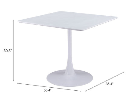 Molly White Dining Table by Zuomod at Eve Furniture