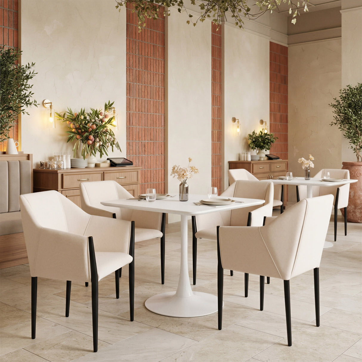 Molly White Dining Table by Zuomod at Eve Furniture