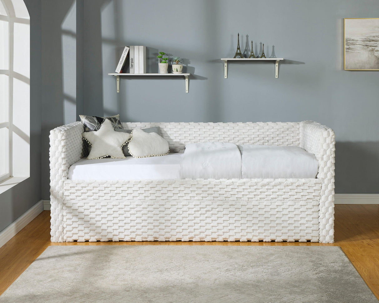 Molly Whote Dove Twin Daybed with Trundle by Crown Mark at Eve Furniture