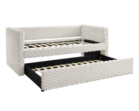 Molly Whote Dove Twin Daybed with Trundle by Crown Mark at Eve Furniture