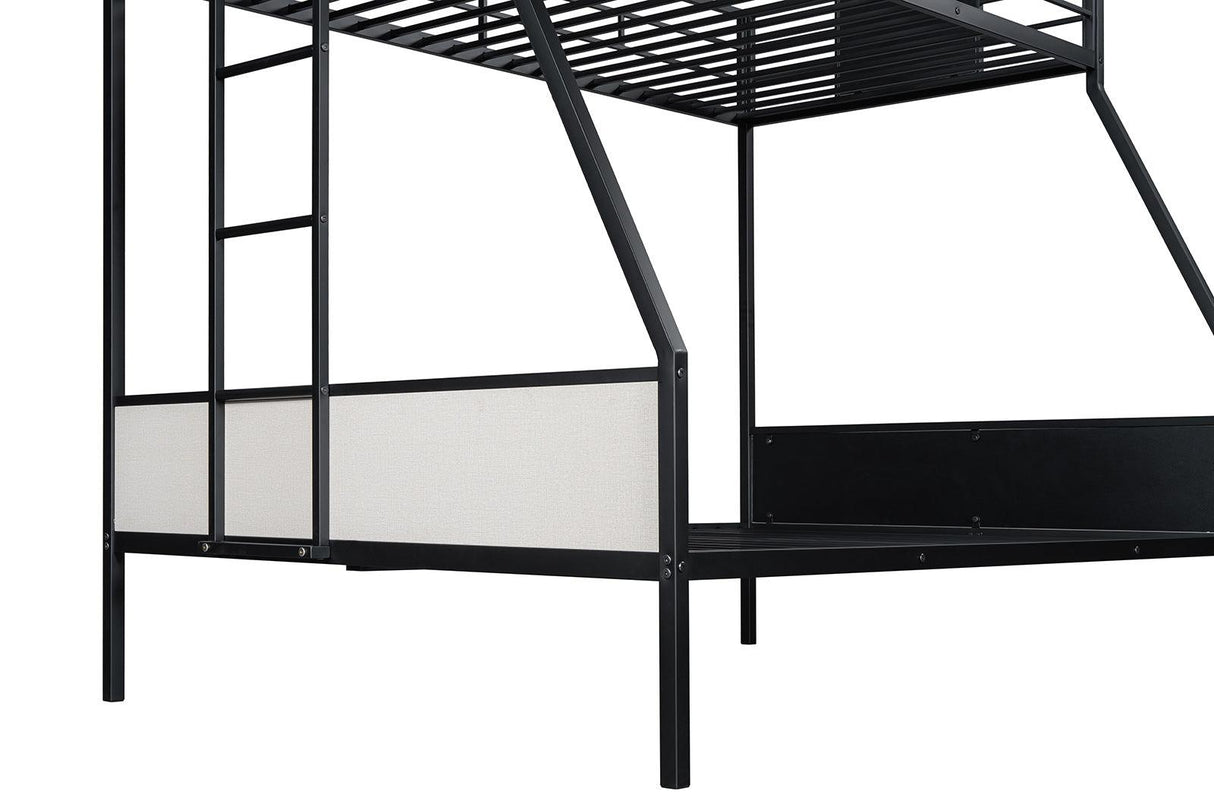 Molton Black Twin/Full Metal Bunkbed by Furniture of America at Eve Furniture