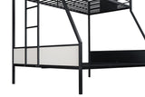 Molton Black Twin/Full Metal Bunkbed by Furniture of America at Eve Furniture