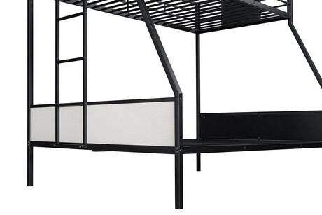 Molton Black Twin/Full Metal Bunkbed by Furniture of America at Eve Furniture