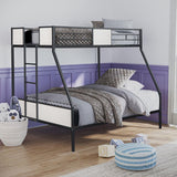 Molton Black Twin/Full Metal Bunkbed by Furniture of America at Eve Furniture