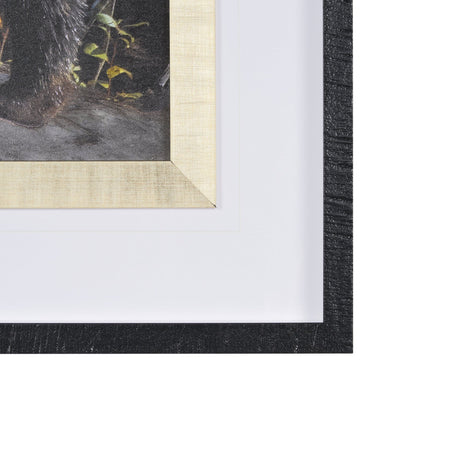 Mom and Cub by Chad Mackay a Hand Embellished Textured Framed Photo Art Print Matted under Glass by Mercana at Eve Furniture