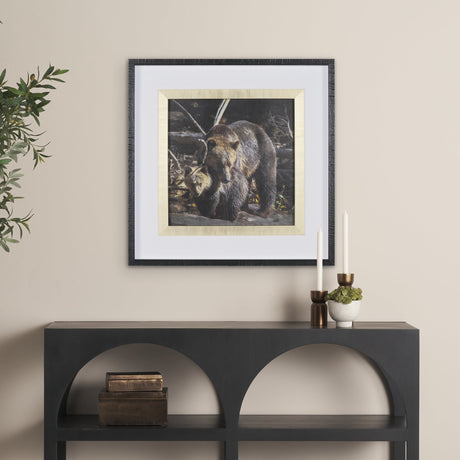 Mom and Cub by Chad Mackay a Hand Embellished Textured Framed Photo Art Print Matted under Glass by Mercana at Eve Furniture