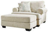 Monaghan Sandstone Chair and Ottoman by Ashley at Eve Furniture