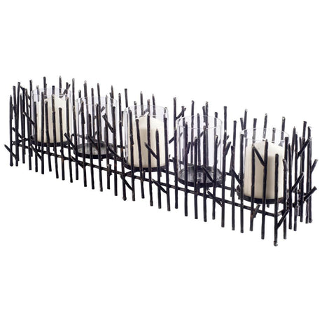 Mondavi Dark Metal Twigs Table Candle Holder by Mercana at Eve Furniture