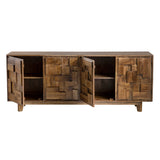 Mondrian Brown Four-Door Sideboard by Crestview at Eve Furniture