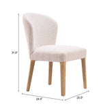 Mondstein Ivory Dining Chair (Set of 2) by Zuomod at Eve Furniture