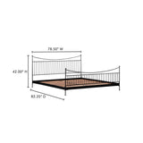 Monet Black King Bed by Moe's Home at Eve Furniture