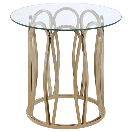 Monett Chocolate Chrome 2-Piece Coffee and End Table Set by Coaster at Eve Furniture