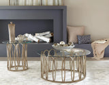 Monett Chocolate Chrome 2-Piece Coffee and End Table Set by Coaster at Eve Furniture