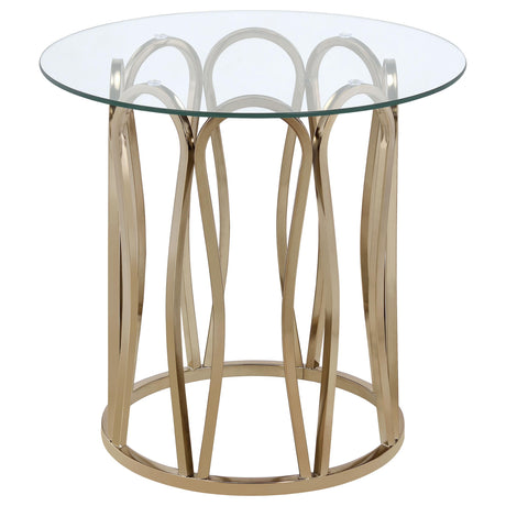 Monett Chocolate Chrome 3-Piece Coffee and End Table Set by Coaster at Eve Furniture