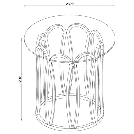 Monett Chocolate Chrome 3-Piece Coffee and End Table Set by Coaster at Eve Furniture