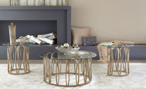 Monett Chocolate Chrome 3-Piece Coffee and End Table Set by Coaster at Eve Furniture